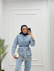 2152-Denim Takım-Açık Mavi