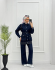2152-Denim Takım-Koyu Mavi