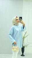 2153-Oysho Tunik-Açık Mavi