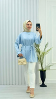 2153-Oysho Tunik-Açık Mavi