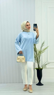 2153-Oysho Tunik-Açık Mavi