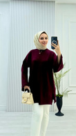 2153-Oysho Tunik-Bordo