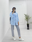 2199-Defne Kimono-Mavi