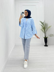 2199-Defne Kimono-Mavi