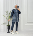 2254-Tencel Denim Takım-Lacivert