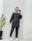 2254-Tencel Denim Takım-Siyah