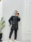 2254-Tencel Denim Takım-Siyah