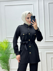 2345-Liya Pantolon Takım-Siyah
