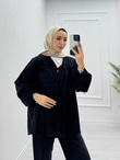 2444-Elsa Takım-Siyah