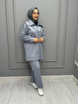 2565-Henna Pantolon Takım-Gri