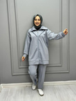 2565-Henna Pantolon Takım-Gri