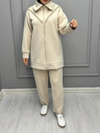 2565-Henna Pantolon Takım-Krem