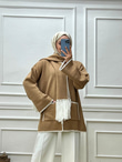 3009-Atkılı Loi Hırka-Camel