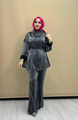 3011-Jakar Pantolon Takım-Gri
