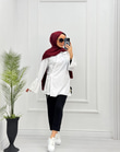 3021-Poplin Gömlek-Beyaz