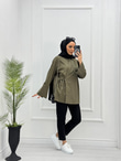 3021-Poplin Gömlek-Koyu Yeşil