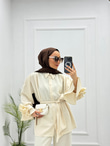 3098-Şık Pantolon Takım-Krem