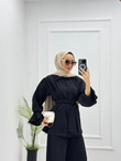 3098-Şık Pantolon Takım-Siyah