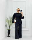 3098-Şık Pantolon Takım-Siyah