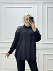 3218-Püskül Takım-Siyah