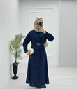 3221-Roya Elbise-Lacivert