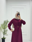 3221-Roya Elbise-Mürdüm