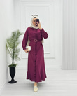 3221-Roya Elbise-Mürdüm