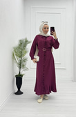 3221-Roya Elbise-Mürdüm