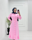 3221-Roya Elbise-Pembe