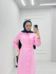 3221-Roya Elbise-Pembe