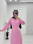 3221-Roya Elbise-Pembe