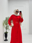 3221-Roya Elbise-Turuncu