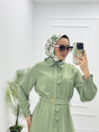 3221-Roya Elbise-Yeşil