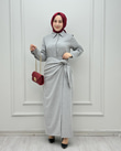 3226-Esin Elbise-Gri