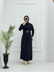 3228-Sendy Elbise-Siyah