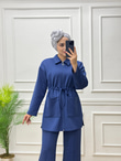 3241-Esila Pantolon Takım-Lacivert