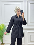 3241-Esila Pantolon Takım-Siyah
