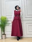 3432-Pera Etek Takım-Bordo