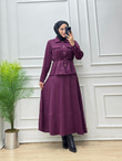 3433-Etek Takım-Bordo