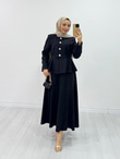 3451-Prenses Takım-Siyah