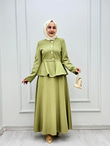 3451-Prenses Takım-Yeşil