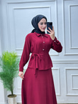 3452-Etek Takım-Bordo