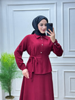 3452-Etek Takım-Bordo