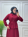 3452-Etek Takım-Bordo