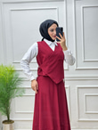 3455-Amine Takım-Bordo