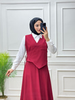 3455-Amine Takım-Bordo