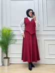 3455-Amine Takım-Bordo