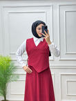 3455-Amine Takım-Bordo