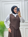 3455-Amine Takım-Kahverengi