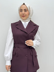 3467-Pantolon Takım-Mürdüm